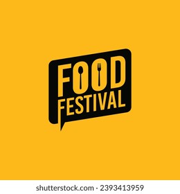 food festival logo design template.