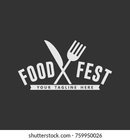 Food festival logo design template