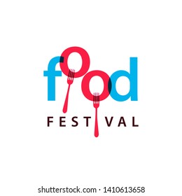 Food festival logo vector template. Design for banner, greeting cards or print.