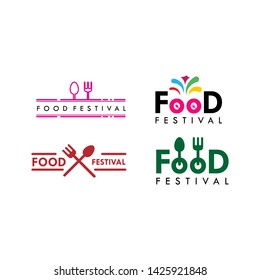 Food Festival Logo Vector Template Design Illustration