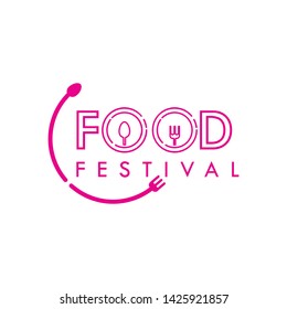 Food Festival Logo Vector Template Design Illustration