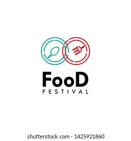 Food Festival Logo Vector Template Design Illustration