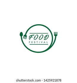 Food Festival Logo Vector Template Design Illustration