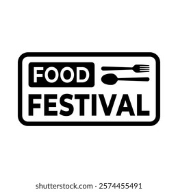 Food festival logo vector template.