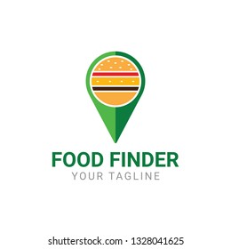Food Finder App Logo Design Vector Template