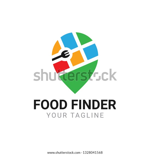 Food Finder App Logo Design Vector Stock Vector Royalty Free