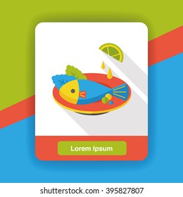 food fish flat icon