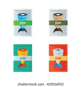 food, fish vector on dish