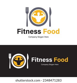 Food For fitness logo symbol emblem design