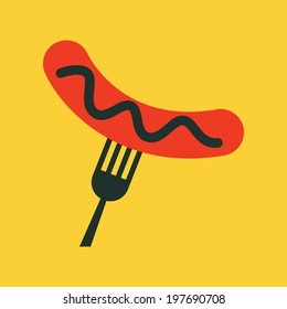 Icono plano de la alimentación