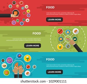 Food flat icon concept. Vector illustration. Element template for design.