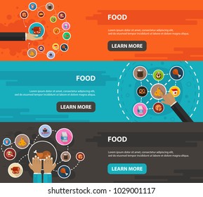 Food flat icon concept. Vector illustration. Element template for design.