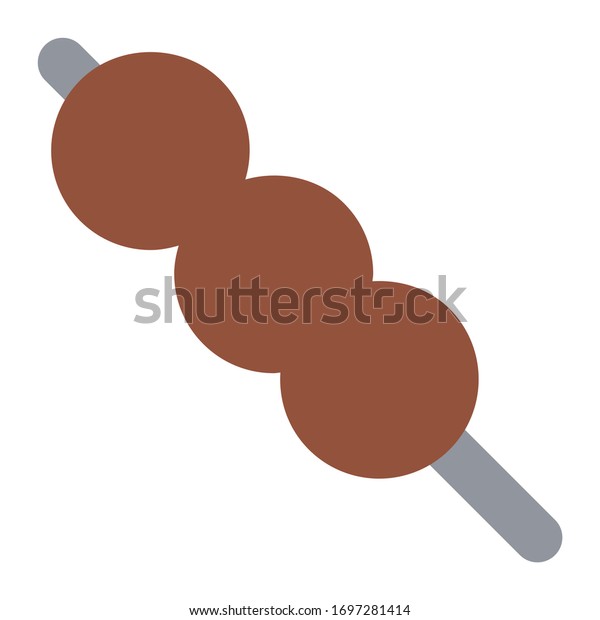 Food Flat Icon Sate Symbol Stock Vector (Royalty Free) 1697281414 ...