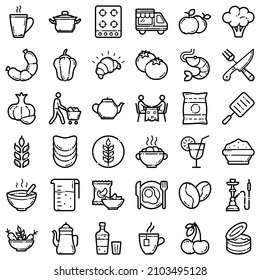 Icono Plano De Comida Aislado En Fondo Blanco