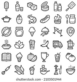 Icono Plano De Comida Aislado En Fondo Blanco