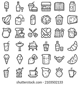 Icono Plano De Comida Aislado En Fondo Blanco