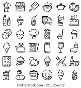 Icono Plano De Comida Aislado En Fondo Blanco