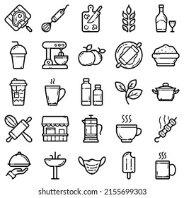 Icono Plano De Comida Aislado En Fondo Blanco