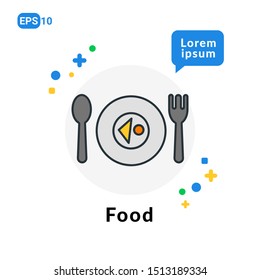 Food Flat icon. Used For web, logo, mobile app, User Interface