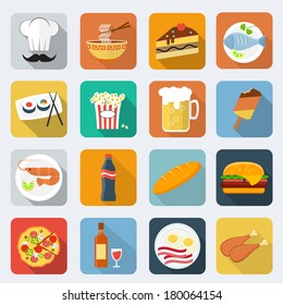 Food flat icons