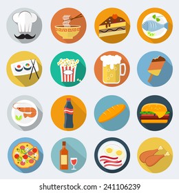 Food flat icons