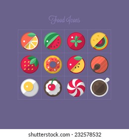 Food flat icons design