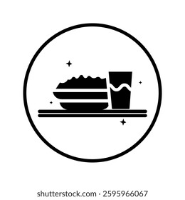 food flat line icon vector illustration, pictogram isolated on white background. color editable