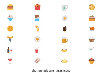 Food Flat Vector Icons 1