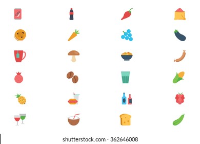 Food Flat Vector Icons 3