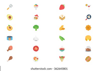 Food Flat Vector Icons 4