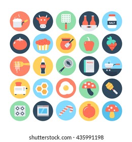 Food Flat Vector Icons 9