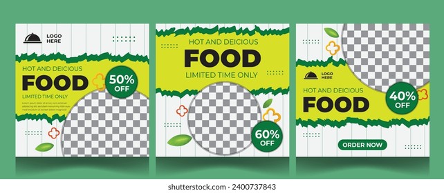 food flayer design restaurant post design template 