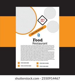Food Flyer Design. Fast food restaurant marketing social media poster and web banner template design. Food flyer design for business promotions and advertisements. Discount food flyer design. burgers