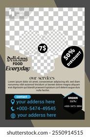 Food Flyer Design. Fast food restaurant marketing social media poster and web banner template design. Food flyer design for business promotions and advertisements. Discount food flyer design. burgers