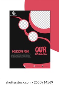 Food Flyer Design. Fast food restaurant marketing social media poster and web banner template design. Food flyer design for business promotions and advertisements. Discount food flyer design. burgers