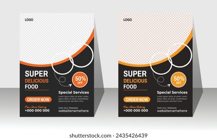 Food flyer design templet vector