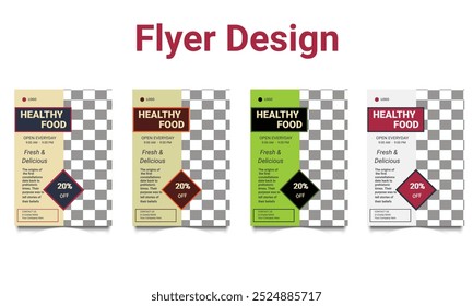 Food Flyer Design. With White Background