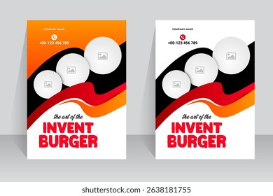 Food flyer, restaurant menu design, brochure, flyer design templates, Vector illustrations for food and drink, ads, cover design.