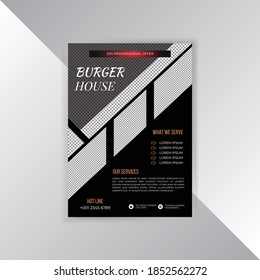 Food Flyer template for Burger Vector Illustration