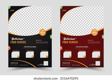 Food flyer template design, fast food flyer template design, restaurant food template design