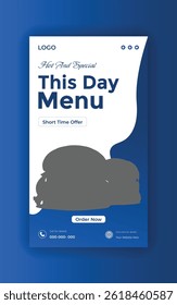 Food flyer template design Fast food restaurant menu