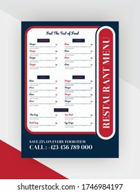 Food flyer template vector.restaurant flyer template.
