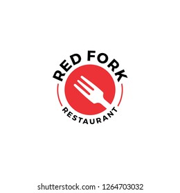 Food Fork Restaurant Logo Design Template