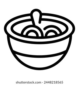 Food fresh market icon outline vector. Asian soup. Cuisine rice food