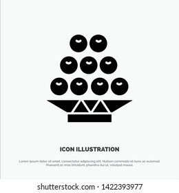Food, Fruit, China, Chinese Solid Black Glyph Icon