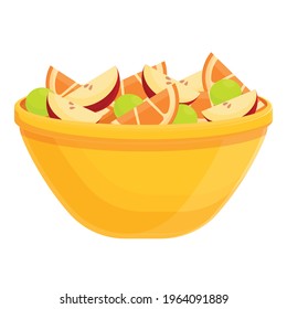 Food fruit salad icon. Cartoon of Food fruit salad vector icon for web design isolated on white background