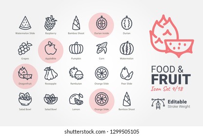 Food & Fruit vector icons