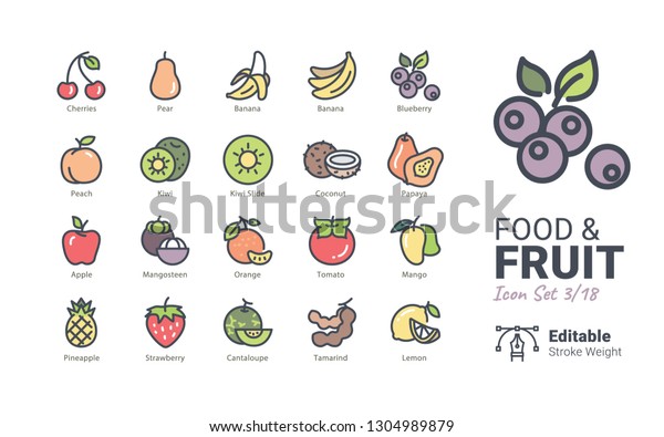 Food & Fruit vector\
icons