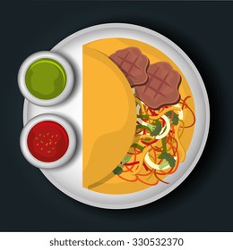 Food and gastronomy graphic design, vector illustration.