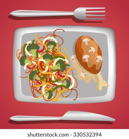 Food and gastronomy graphic design, vector illustration.